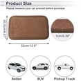 thumbnail image 3 of Unique Bargains Car Center Console Cover Car Armrest Cover 12.6"x8.07"x0.39" Suede Faux Leather Brown, 3 of 7