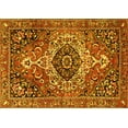 thumbnail image 1 of Ahgly Company Machine Washable Indoor Rectangle Medallion Yellow Traditional Area Rugs, 2' x 4', 1 of 4