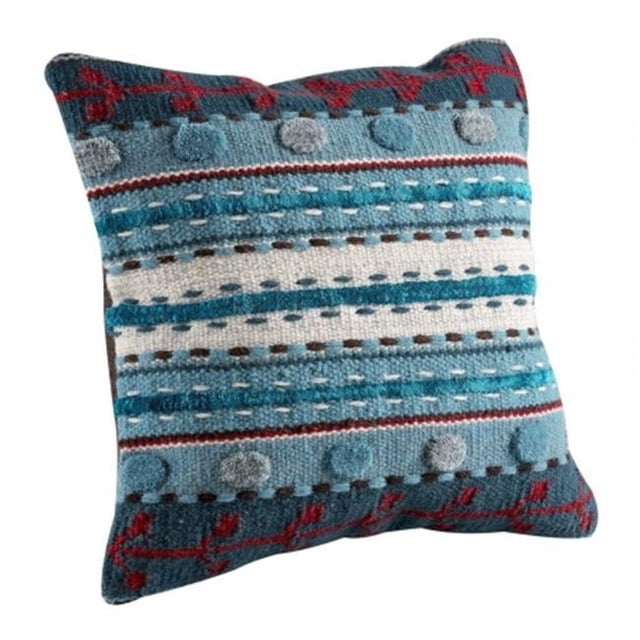 MAT The Basics CUSABRTUR242400 Abramo Coussins Carrés Turquoise, 24 x 24 Po.