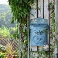 thumbnail image 4 of Retro Rural Wall Mailbox Farmhouse Iron Newspaper Roll Post Letter Box Decor Blue, 4 of 8