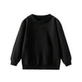 thumbnail image 5 of AINIYS 2 Pack Kids Casual Sweatshirt Basic Thin Long Sleeve Crewneck Pullover for Toddler Boys and Girls Solid Color Tops Black 2 Years, 5 of 8