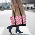 thumbnail image 4 of FORMRS Canvas Laptop Tote Bag for Women with 15.6" Computer Compartments Shoulder Handbag, Strawberry Bliss, 4 of 7