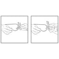 thumbnail image 3 of Haute Decor MantleClip Stocking Holder with Holiday Icons, Black (4 Pack), 3 of 5