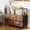 Brown, variant on BoldGear 5 Fabric Drawers Entertainment Center for TV up to 45 inch Wooden Media Console Table with Open Shelf, for Living Room, or Small Space,Brown