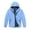 SkyBlue, variant on NEIKU Boys Girls Rain Jacket Lightweight Waterproof Hooded Raincoat Windbreakers for Kids Black 10-12Y