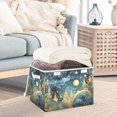 thumbnail image 5 of Large Lidded Foldable Storage Baskets Cubes Boxes Lids Bin for Home Bedroom Office Stars and Moon, 5 of 7