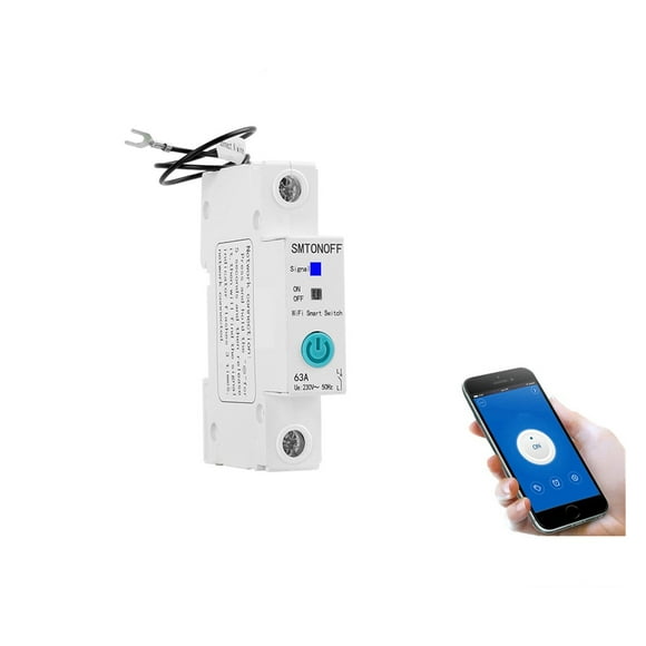 WiFi circuit breaker Smart din rail switch timer no energy meter voice control Alexa echo and home for Smart Home ,Easy to Install
