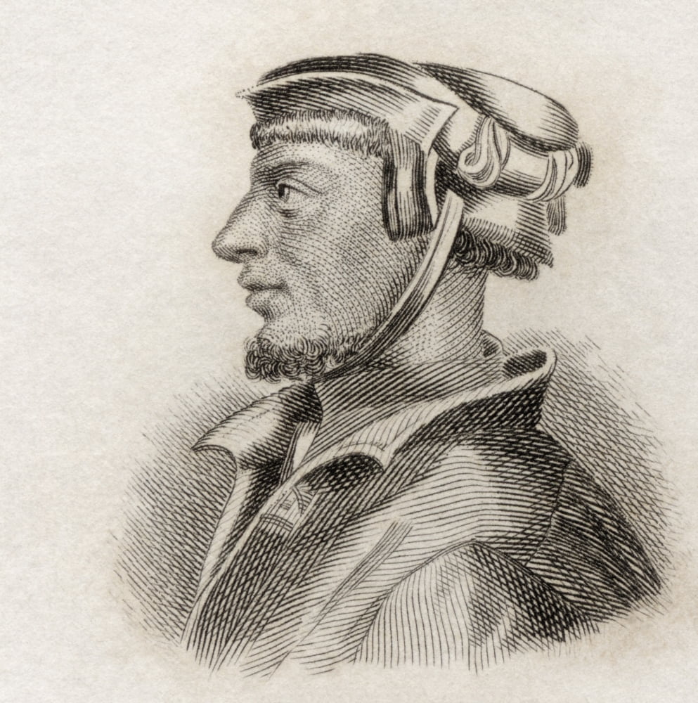 Heinrich Cornelius Agrippa Von Nettesheim 1486 To 1535 German Magician Occult Writer Theologian Astrologer And Alchemist From Crabbs Historical Dictionary Published 1825 Canvas Art - Ken Welsh Design