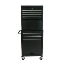 Noaman 6-Drawer Lockable Rolling Tool Chest with Wheels, Black