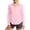 #04 Pink 【Mix, Match & Rotate: Stock Up on Daily Colors】, variant on Women's Solid Color Casual Long Sleeve Collared Sun Protection Shirt | CSEONE,Black L