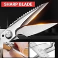 thumbnail image 3 of Kitchen Scissors for food, Plys All Purpose Cooking Scissors, Stainless Steel Vegetable Shears, Grey Handle, #WTZG083, 3 of 6