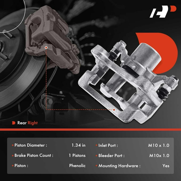 A-Premium Disc Brake Caliper Assembly with Bracket Compatible with Hyundai  Sonata Kia Optima 2011-2015 Rear Passenger Side