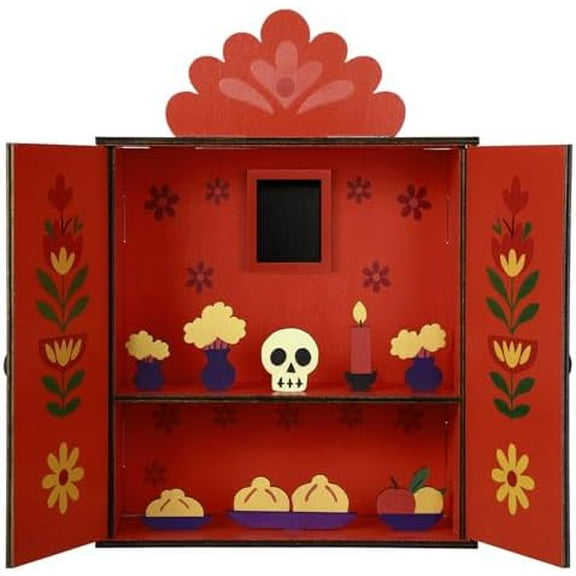 Day of The Dead Altar Dia De Los Muertos Ofrenda Box Remembrance Picture Frame Wooden Kit Day of The Dead Altar for Ofrenda Supplies$$Art & Craft