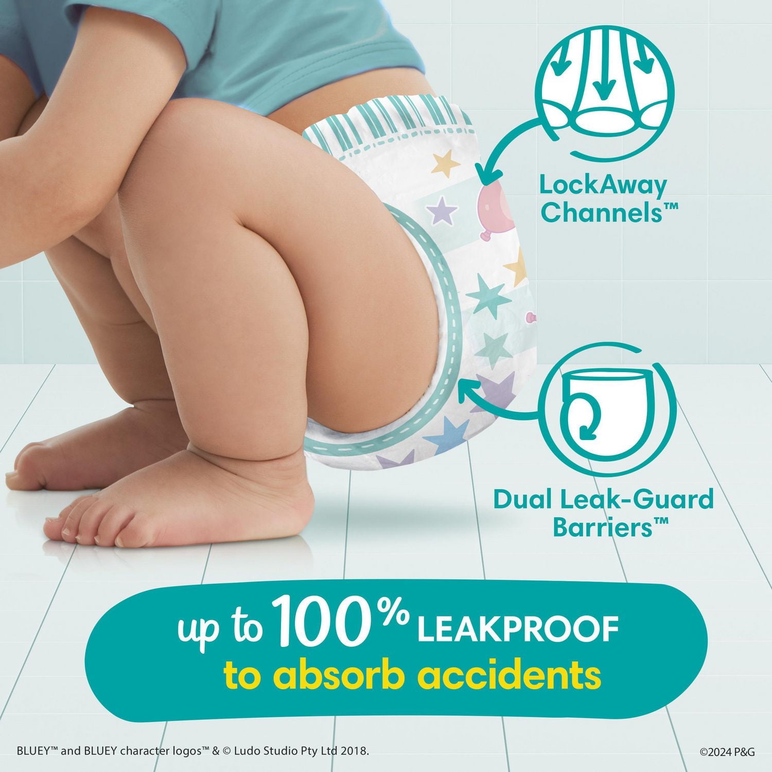 Pampers Easy Ups Training Underwear Boys Size 7 (6T-7T), 40CT