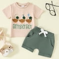 thumbnail image 2 of UAYOTSE Toddler Baby Boy Summer Outfit Embroidered Short Sleeve T Shirt Tops Pockets Shorts Knit Clothes Set,Sizes 3-6 Months, 2 of 6