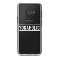 thumbnail image 1 of DistinctInk Clear Shockproof Hybrid Case for Samsung Galaxy S9 (5.8" Screen) - TPU Bumper Acrylic Back Tempered Glass Screen Protector - Yogaholic Yoga, 1 of 5