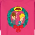 thumbnail image 2 of Beavis & Butthead - Rockin Wreath - Men's Crew Neck Fleece Pullover, 2 of 4