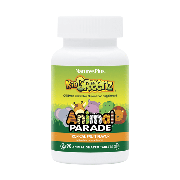 NaturesPlus Animal Parade KidGreenz - 90 Chewable Tablets - 90 Servings