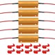 thumbnail image 1 of Uxcell 100W 0.01 Ohm Resistencias de Carga de Aluminio Reemplazo Automotriz con Clips de Cable Rápido para Arreglar Luz de Señal LED Parpadeante Bombilla LED Dorada 5pcs, 1 of 6