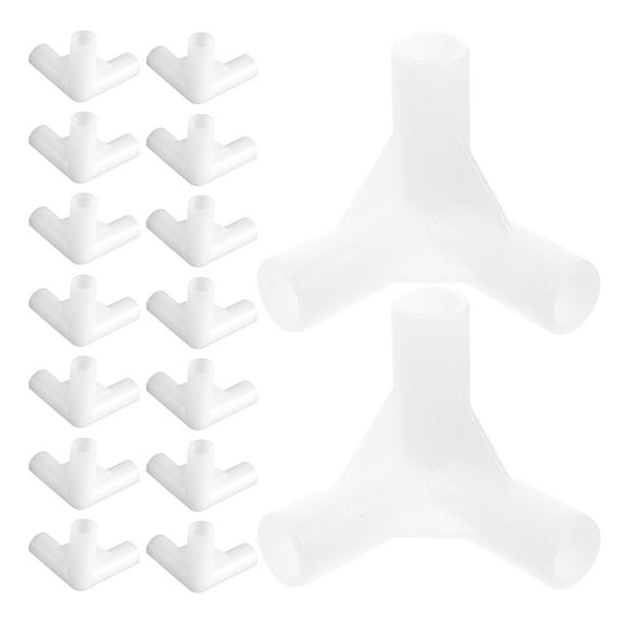 FRCOLOR 25pcs Tent Pole Connector Plastic Three-Way Adapter For Tent Support Easy Installation Pipe Fittings For Camping And Canopy Supplies