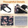 thumbnail image 4 of Pioneer Flower Floral Print Pattern Insulated Lunch Bag for Women & Adults,Large Portable Soft Cooler Lunch Bag,Thermal Food Storage Tote with Pearl Cotton,8.66L,8.75x5.75x9.5 Inch, 4 of 6