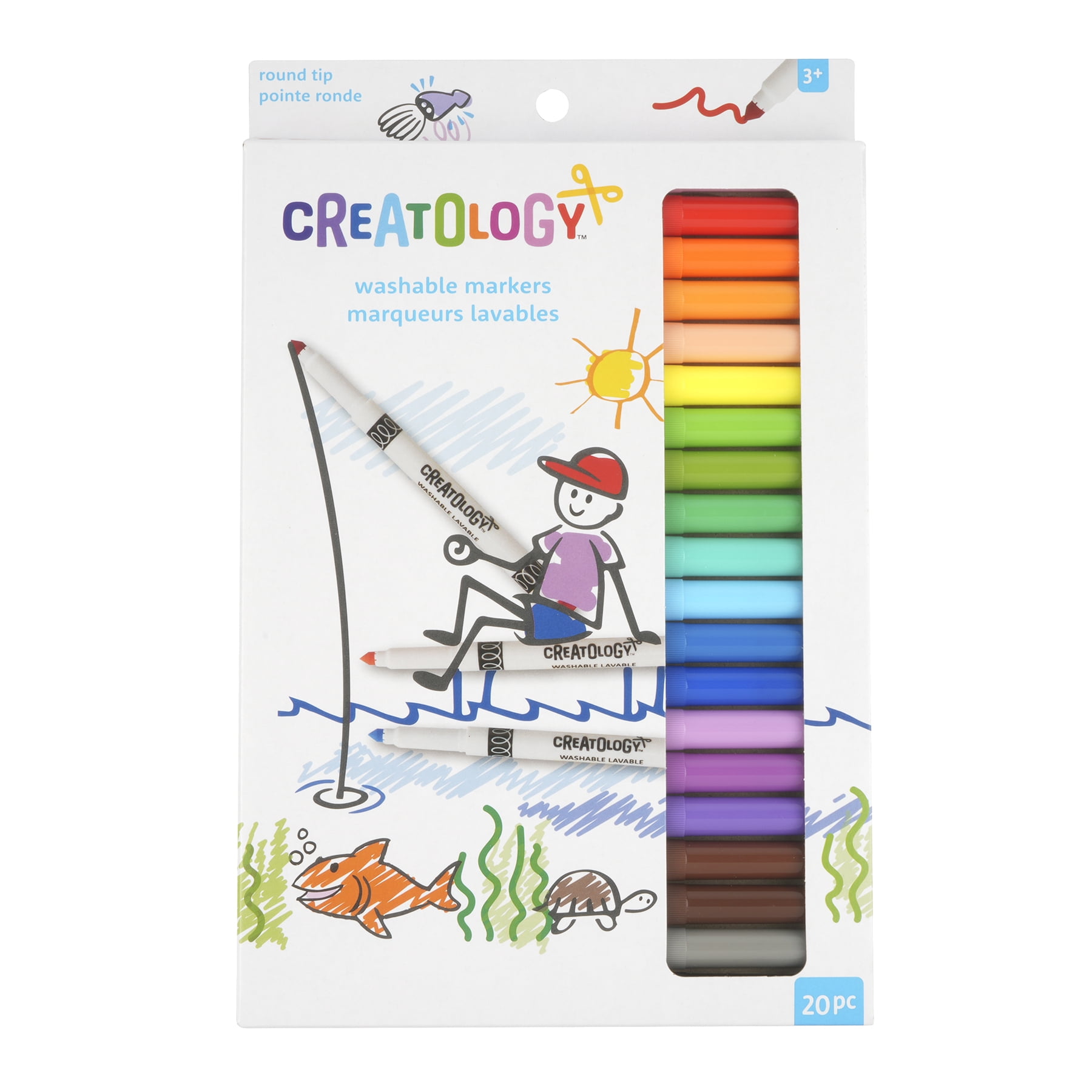 20 ct. (240 total) Round Tip Washable Marker Set by Creatology - Perfect for Drawing - Coloring - Arts & Crafts - Bulk 12 Pack