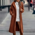 thumbnail image 2 of Moda Mujer Trajes Manga larga Sólido Faux Leather Outwear Chaquetas Tops Abrigos Pompotops qwe16215, 2 of 5