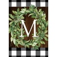 thumbnail image 3 of Briarwood Lane Wreath Monogram M Double-Sided House Flag, 3 of 4