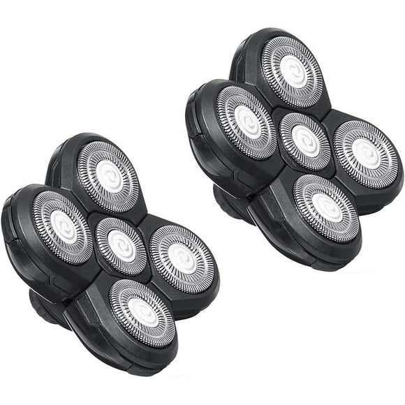 Zshan 5Head Shaver Heads, 2PCS Shaver Blade Heads Shaver Replacement for Electric Razor Shaving Bald Tool, Head and Face Electric Razor Shaver Head,Not Fit for Remington Razors and Skull Rotary Razors