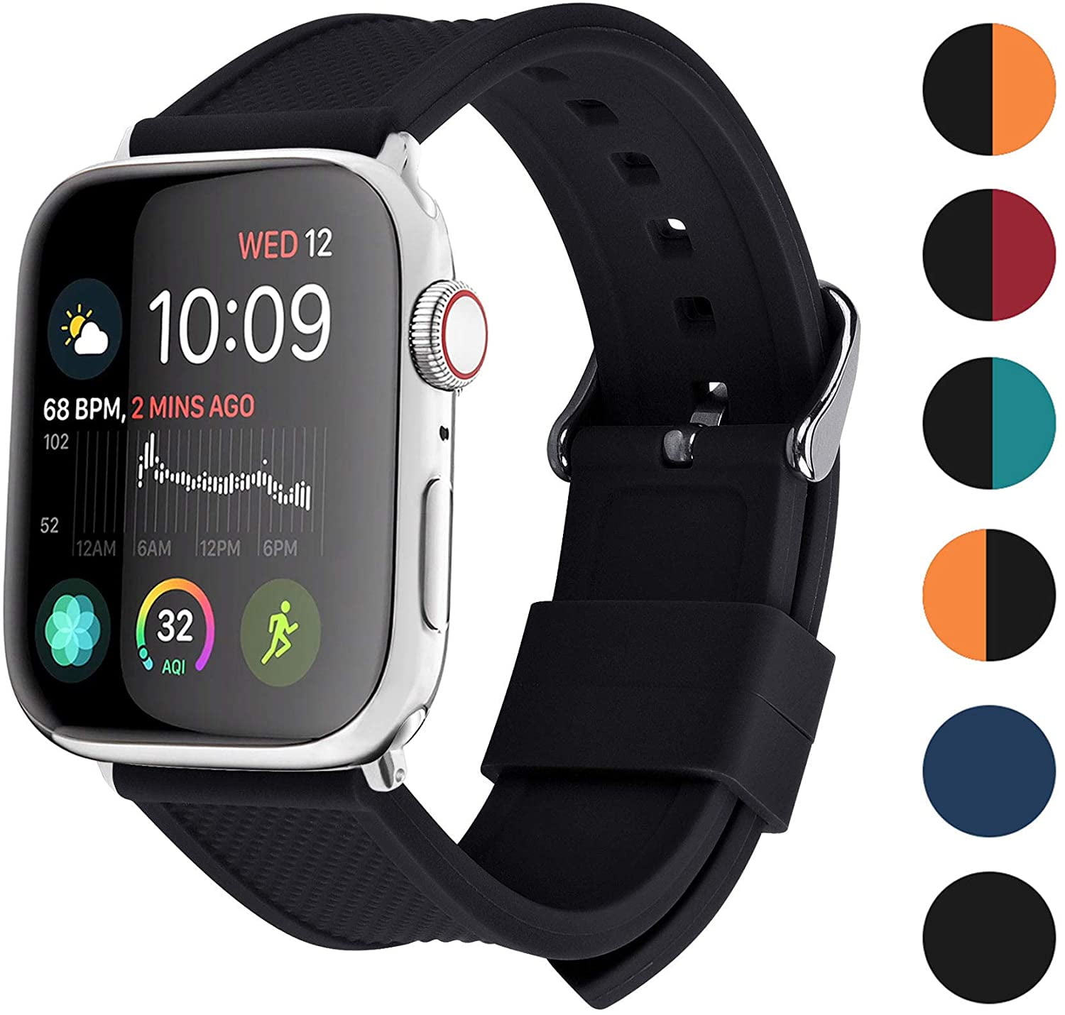 Silicone Apple Watch Band Compatible with Iwatch SE and Apple Watch Series  6/5/4/3/2/1, Fullmosa 7 Colors Rainbow Soft | Walmart Canada