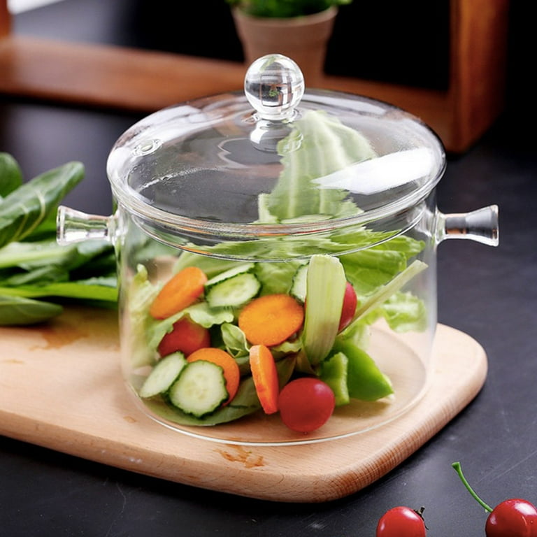 Glass Cooking Soup Pot with Lid Kitchen Cookware Set Nonstick