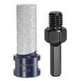 thumbnail image 1 of Brocas de fresado de dedo de diamante 20mm (3/4") Dia 5/8"-11 Rosca para ampliar y dar forma a agujeros en porcelana cerámica con adaptador de 3/8", 1 of 7