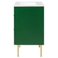 thumbnail image 6 of Sink Vanity Cabinet, Green White, Ceramic, Wood, Modern Contemporary, Hotel Bedroom Bathroom Master Suite Guest, 6 of 9