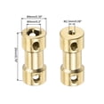 thumbnail image 2 of 6pcs 2.3mm to 5mm Brass Shaft Coupling Joint Connector with Screws Hex Wrench Flexible Motor Shaft Coupler, 2 of 4