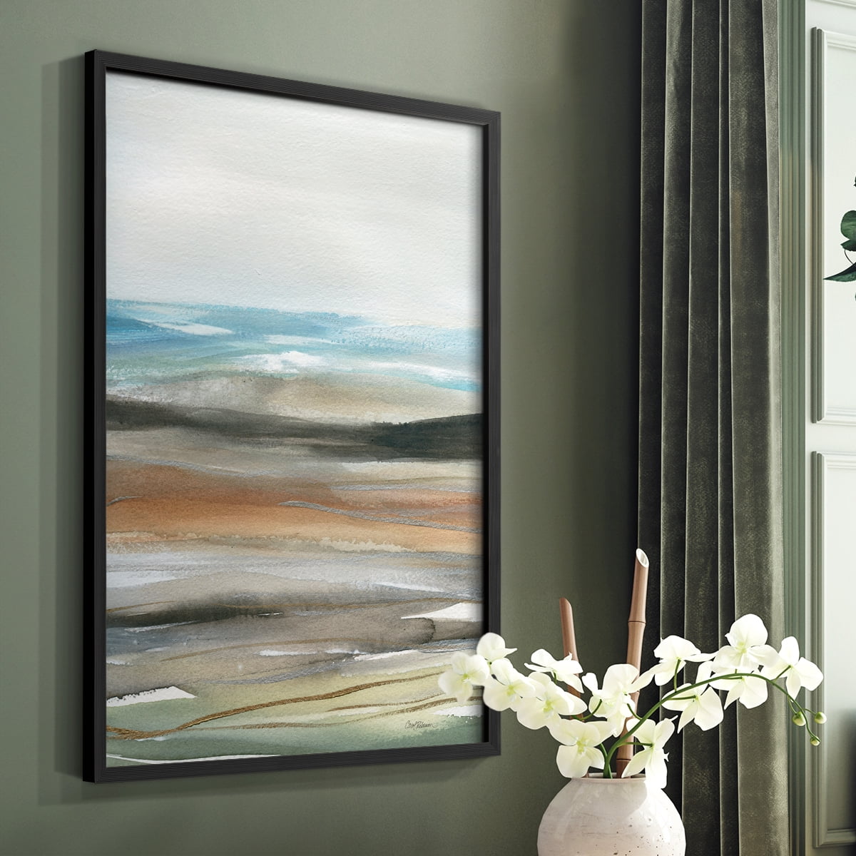Nature's Many Layers I in Black Solid Wood 8 x 10 Framed Print