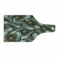 thumbnail image 1 of Exotic Cutting Board, Butterflies Jungle Queen Animal Wings Nature Moth Transform Print, Decorative Tempered Glass Cutting and Serving Board, Wine Bottle Shape, Almond Green Black, by Ambesonne, 1 of 1