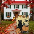 thumbnail image 5 of Honmine Fall Cat Pumpkin Garden Flag for Outside 12x18 Inch Double Sided Burlap Autumn Thanksgiving Maple Leaf Sunflower Flowers Farmhouse Holiday Rustic Outdoor Yard Flag Home Decorations, 5 of 6