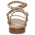 thumbnail image 4 of STEVE MADDEN Womens Beige Studded Comfort Travel Round Toe Buckle Gladiator Sandals Shoes 10, 4 of 5