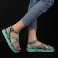 thumbnail image 5 of UTTOASFAY Clearance Sandals for Women Summer Fashion Women Buckle Flat Open Toe Slipper Sandals Beach Casual Shoes Flash Picks, 5 of 7
