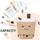 thumbnail image 4 of Estuche para lápices de pie Lindo portalápices telescópico Kawaii Papelería Bolsa Maquillaje Cosméticos Bolsa para la escuela Estudiantes Oficina Mujeres Adolescentes Niñas Niños (marrón) Feliz Sencillez, 4 of 5