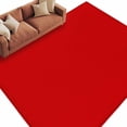 thumbnail image 2 of Christmas Red Area Rugs 8x10 for Living Room, Farmhouse Solid Red Color Modern Art Non Slip Washable Rug Runner, Low Pile Indoor Floor Carpet Mat Bathroom Rugs for Bedroom, Kids Room, 2 of 9