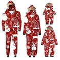 thumbnail image 4 of Odeerbi Christmas Onesie Pajamas for Family Holiday Sleep Jumpsuit Long Sleeve Family Christmas Pajamas Matching Sets Mom Printed Loungewear Jumpsuit Sleepwear Xmas PJs Set Red, 4 of 7