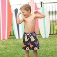 thumbnail image 4 of FORMRS Boys Swim Trunks Quick Dry Mesh Liner Boardshorts Sizes XS-XL, Purple Halloween Ghosts, 4 of 7