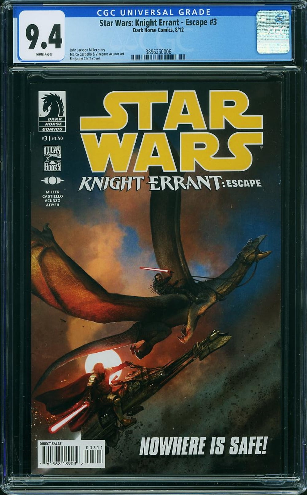 Star Wars: Knight Errant - Escape #3 - CGC 9.4 Comic Book - Walmart.com