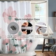thumbnail image 6 of Extra Long Shower Curtain 72x84 inch Length, Aesthetic Spring Wildflower Shower Curtain Sets with Hooks for Bathroom,Water Resistant Polyester Fabric, 6 of 6