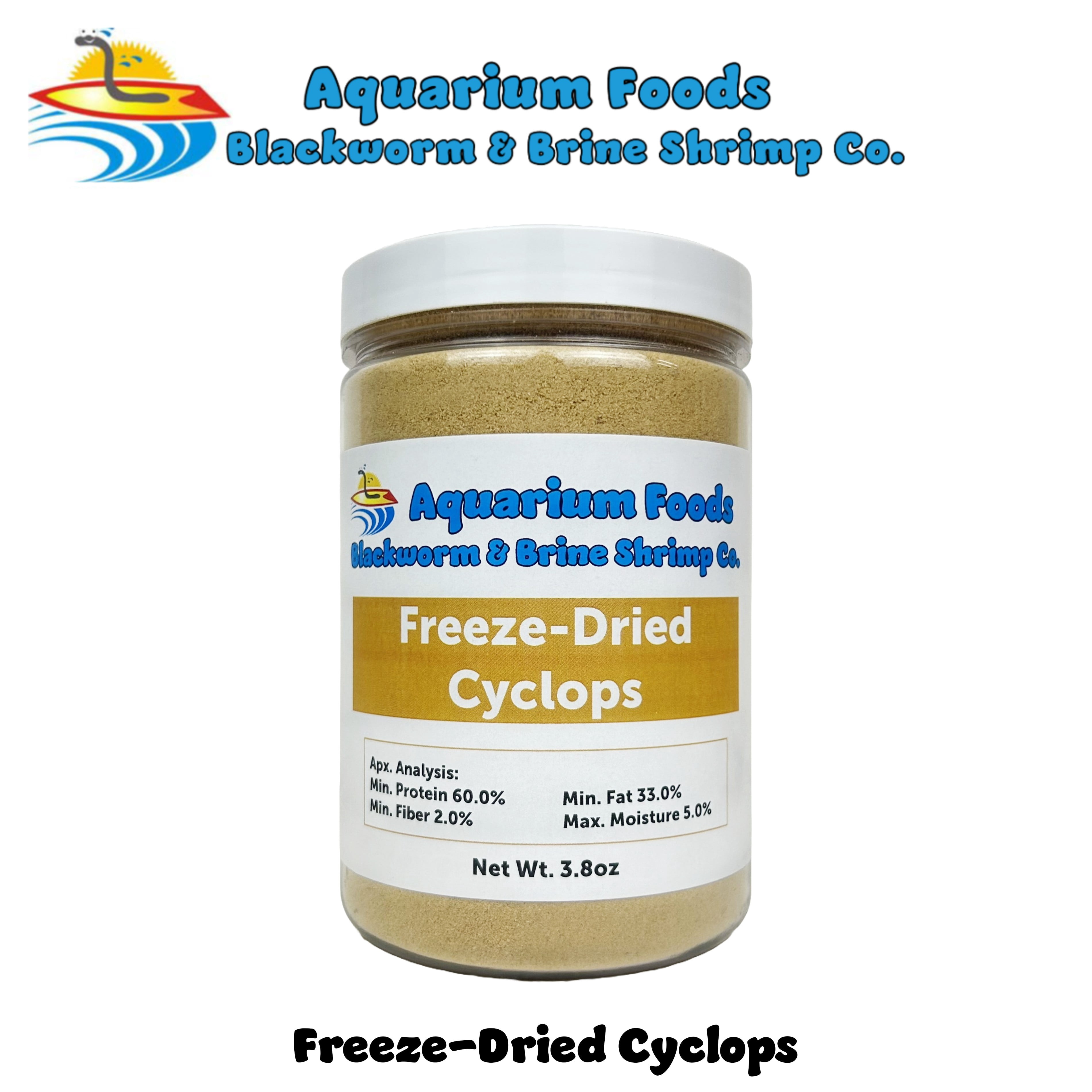 Cyclops/Copepods - Freeze Dried Cyclops/Copepods for All Tropical Fish Fry, Babies, Corals, Sea Anemones, Marines - 3.8oz Lg Round Jar