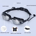 thumbnail image 4 of Gafas de natación HD antivaho galvanizadas para adultos, gafas de silicona impermeables para hombres y mujeres., 4 of 5