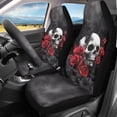 thumbnail image 2 of Uorisanigo Red Skull Rose Car Front Seat Covers Waterproof Car Seat Cover for Front Seat Set of 2 Removable Automotive Accessories Elastic Fabrics Universal Fit Most Cars,SUV, Trucks, 2 of 7