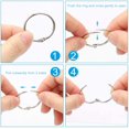 thumbnail image 4 of 40PCS Loose Leaf Binder Rings Assorted Sizes (Inner Diameter 1, 1.25, 1.5, 2 inch) Office Book Rings, Nickel Plated Steel Binder Rings, Key Rings, Metal Book Rings, for School，Sliver, 4 of 7