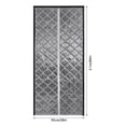thumbnail image 3 of Magnetic Thermal Insulated Door Curtain, 38x84inch Door Insulation Curtain, Fits Door Size 36" x 82" Center Opening Doorway Curtain, Waterproof Door Covers for Balcony, Bedroom, Kitchen (Gray), 3 of 8